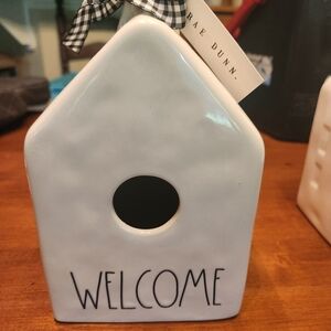Rae Dunn White Welcome Birdhouse